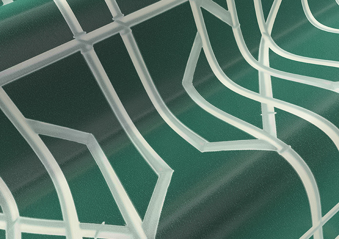 Bamboo Brights, Dark Green - Motorised Roman Blind - Image 4